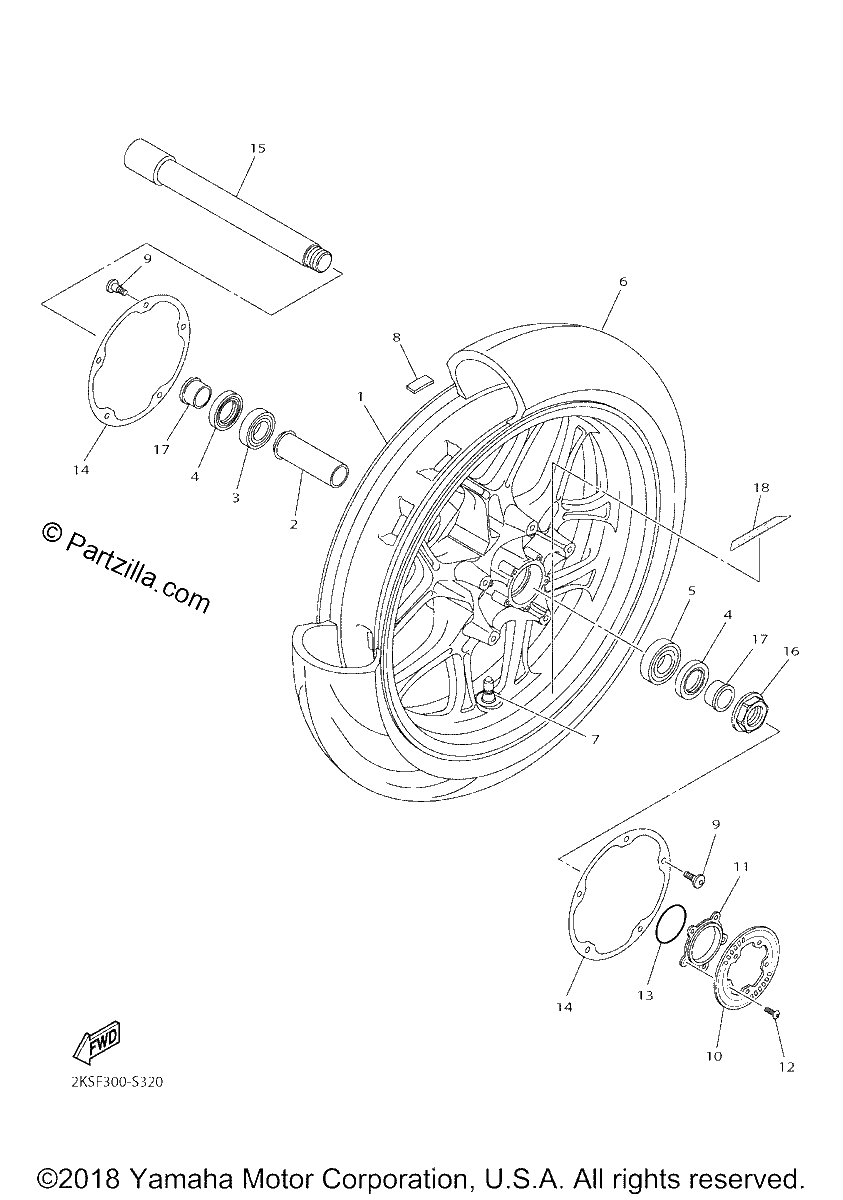 Diagrama de FRONT WHEEL