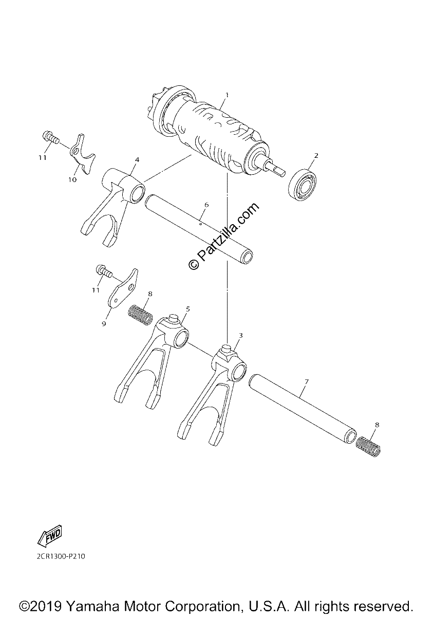 Diagrama de SHIFT CAM FORK