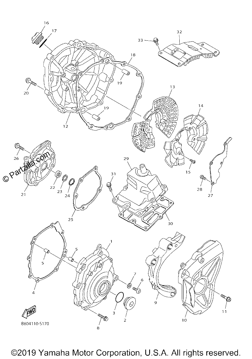 Diagrama de CRANKCASE COVER 1