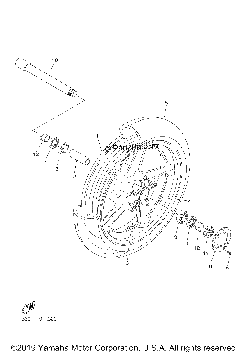 Diagrama de FRONT WHEEL