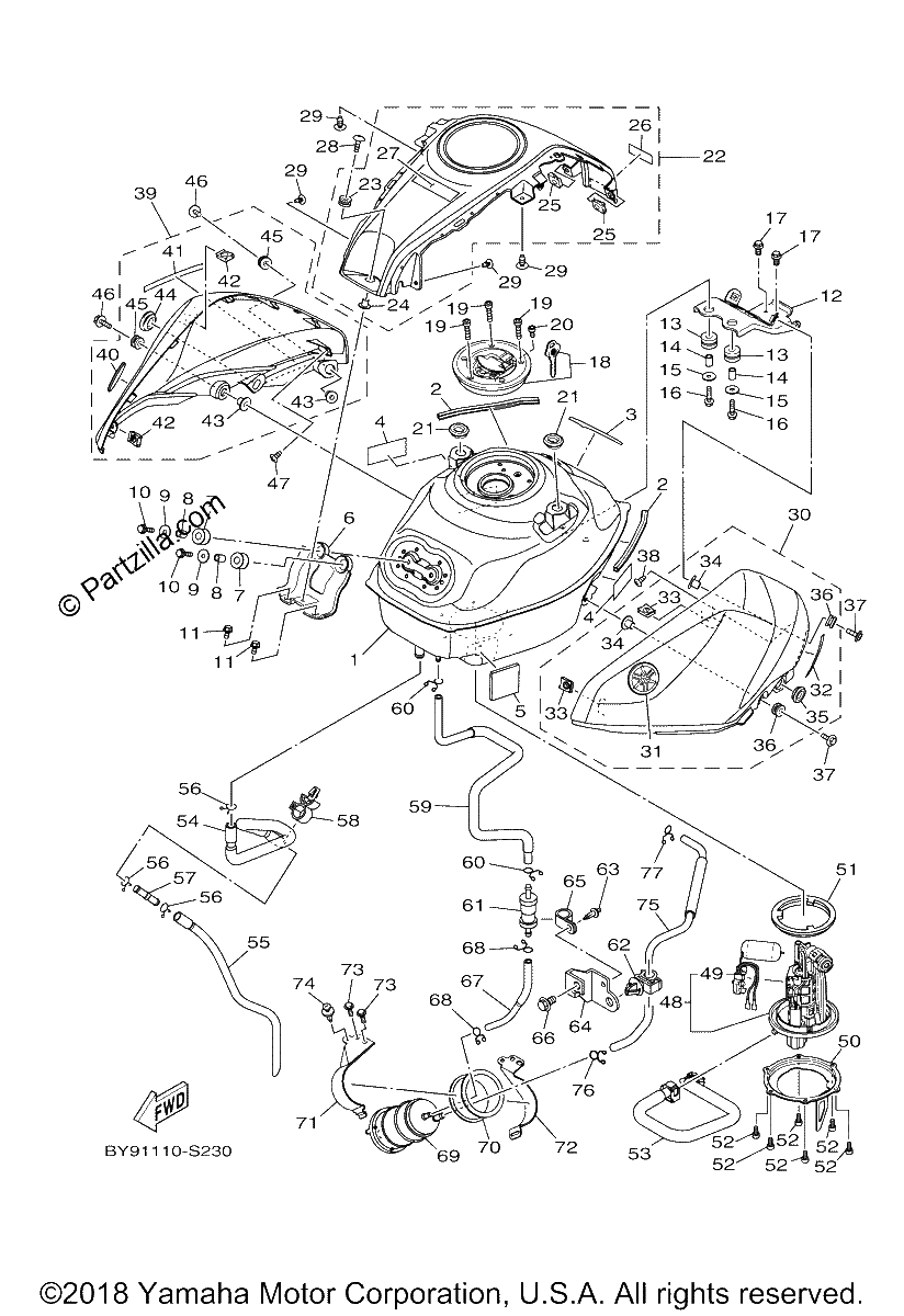 Diagrama de FUEL TANK