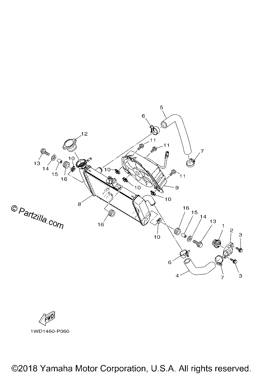 Diagrama de RADIATOR HOSE
