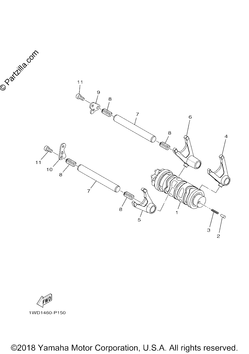 Diagrama de SHIFT CAM FORK