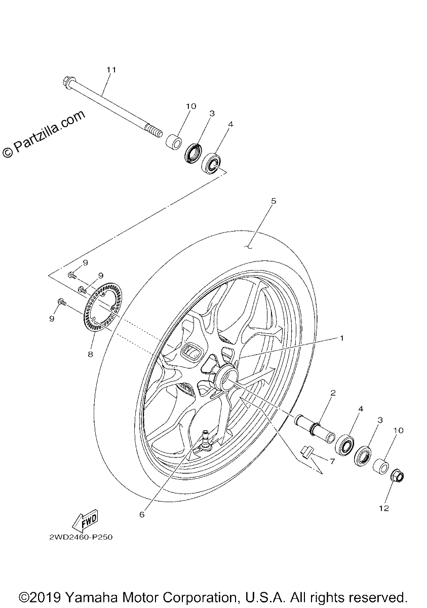 Diagrama de FRONT WHEEL