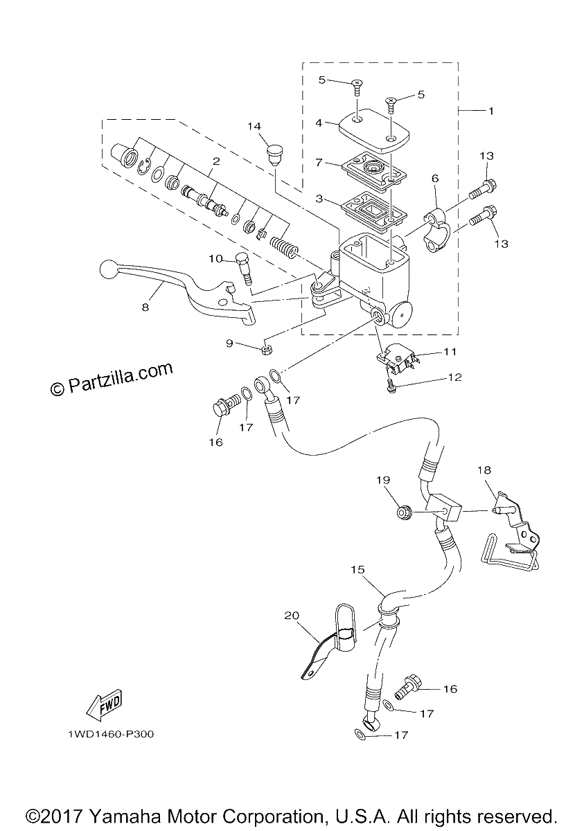 Diagrama de FRONT MASTER CYLINDER
