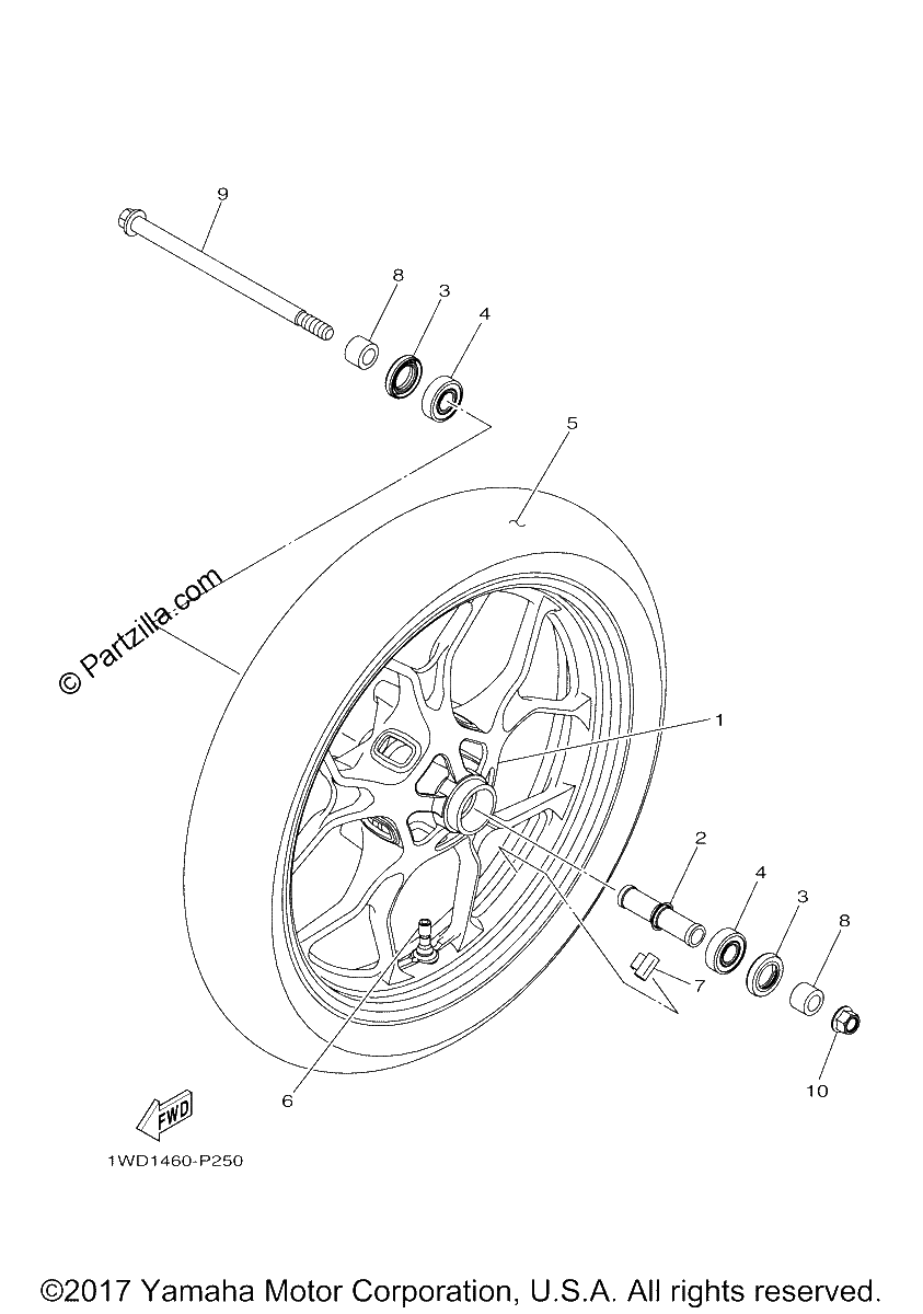 Diagrama de FRONT WHEEL