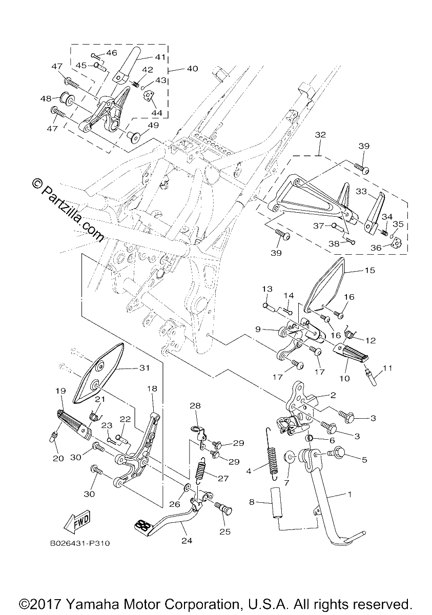 Diagrama de STAND FOOTREST