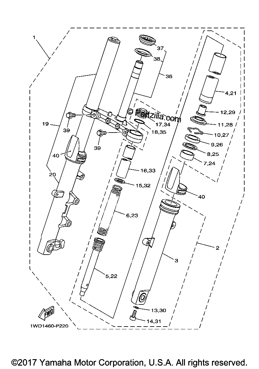 Diagrama de FRONT FORK