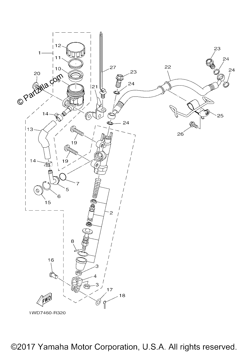 Diagrama de REAR MASTER CYLINDER