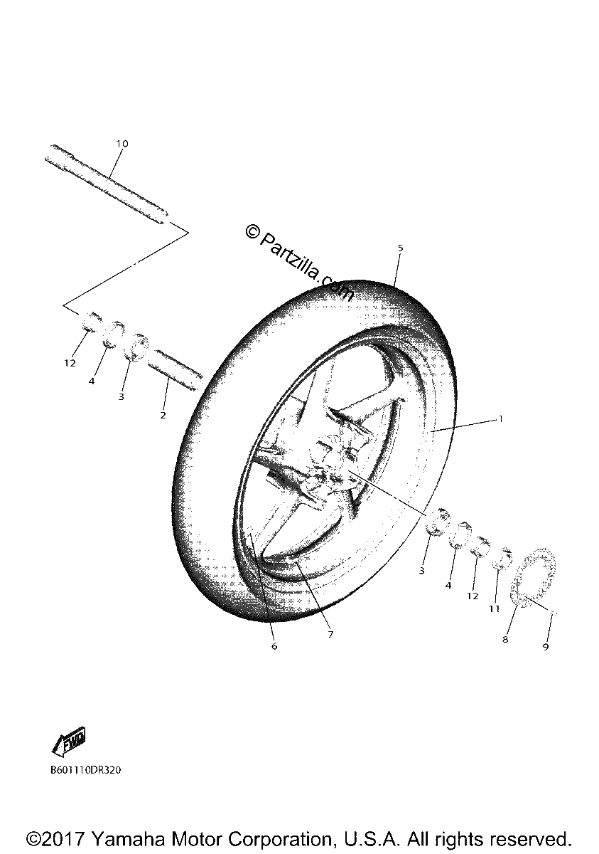Diagrama de FRONT WHEEL