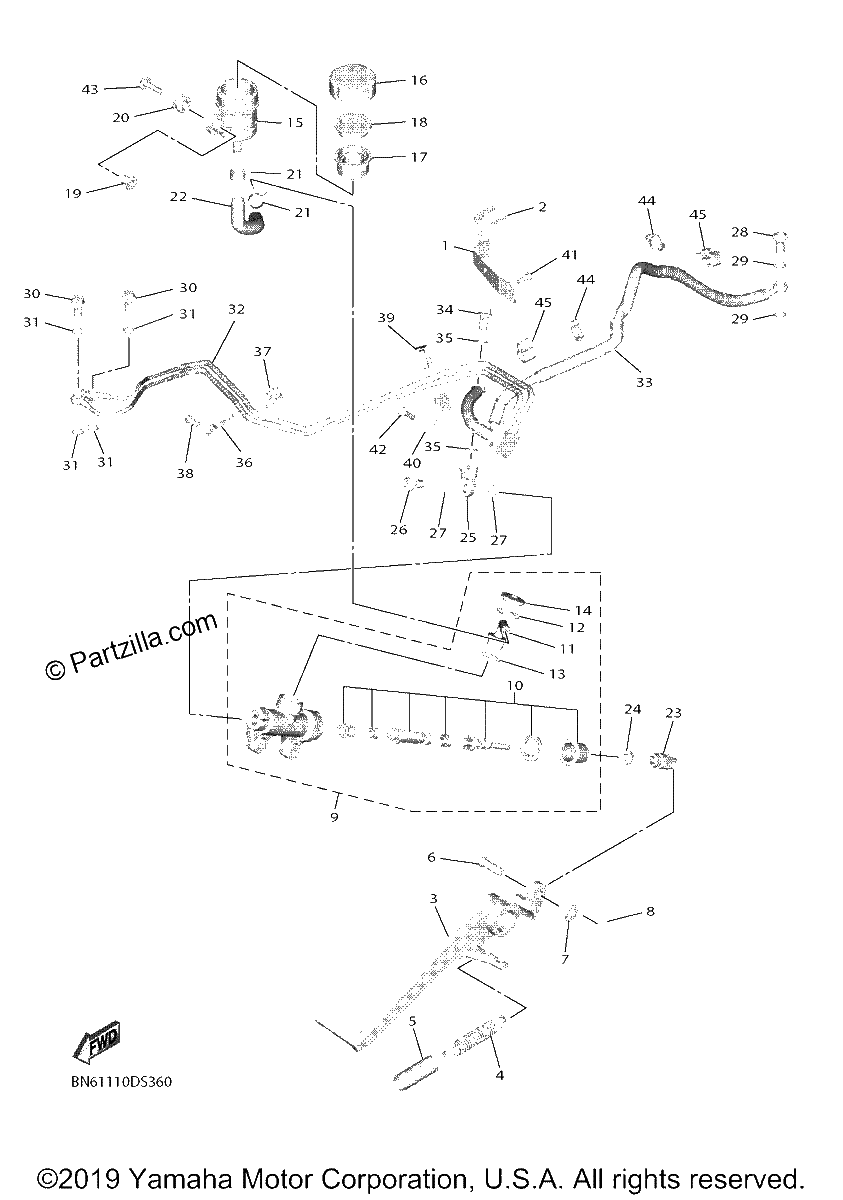 Diagrama de REAR MASTER CYLINDER