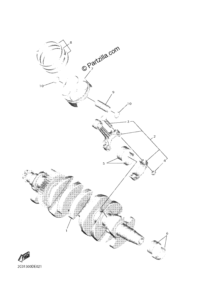 Diagrama de CRANKSHAFT PISTON