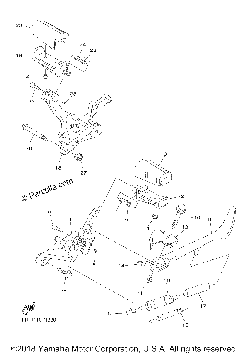 Diagrama de STAND FOOTREST