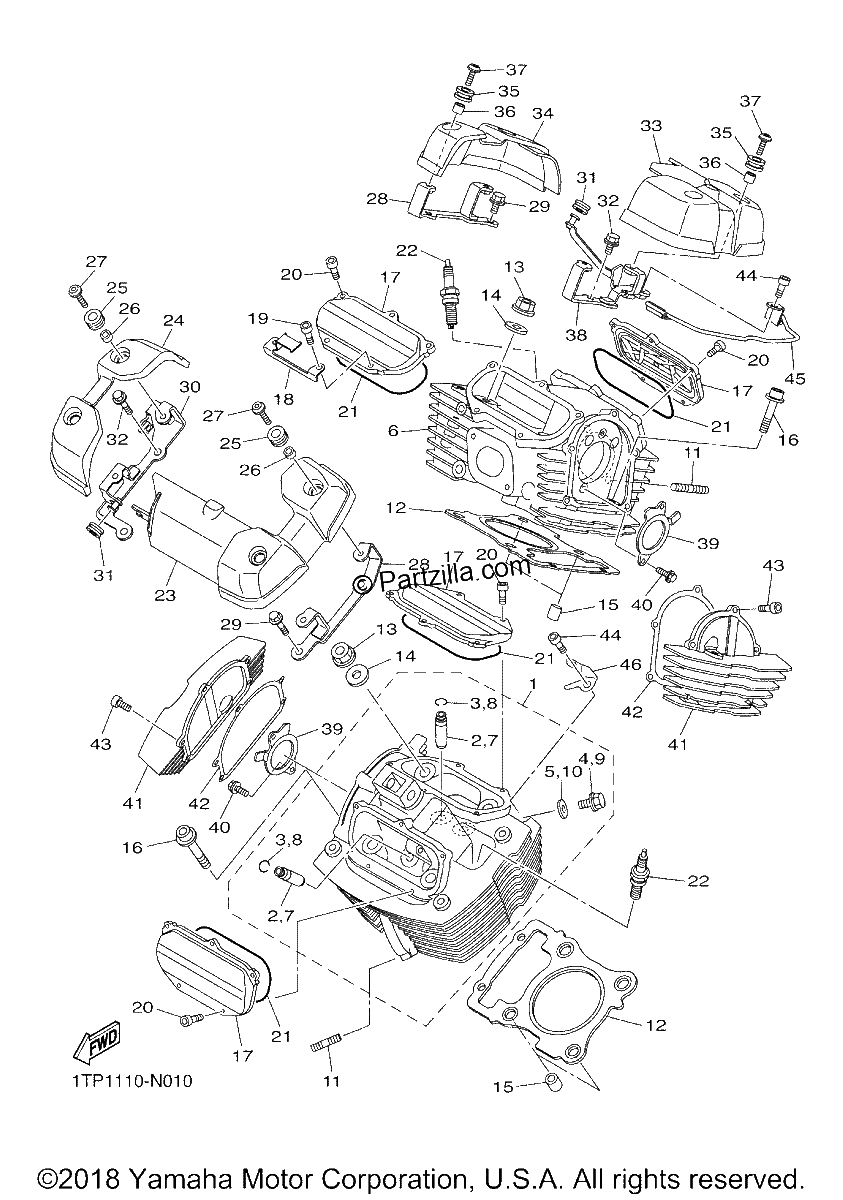 Diagrama de CYLINDER HEAD