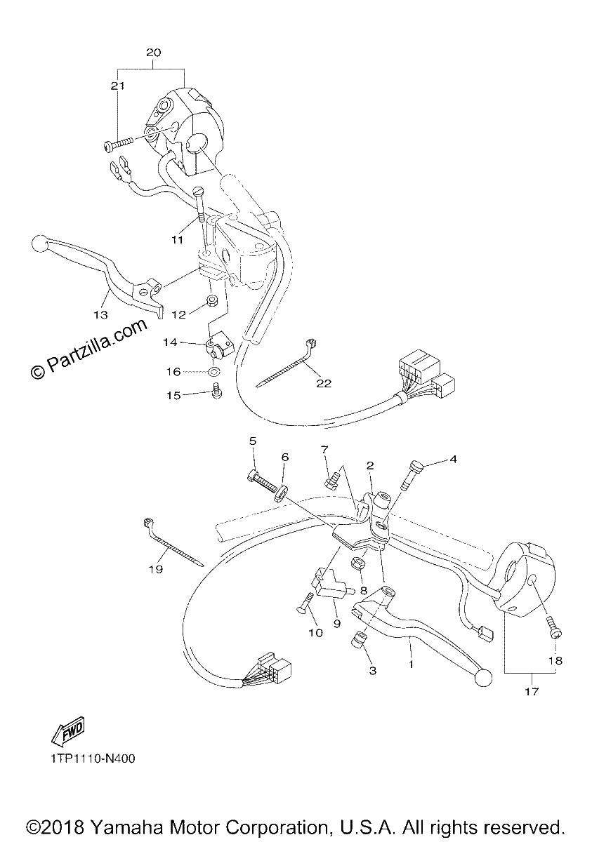 Diagrama de HANDLE SWITCH LEVER