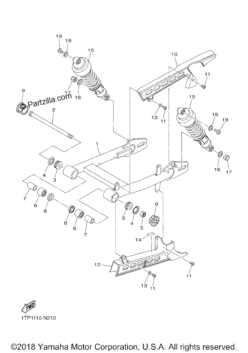 Diagrama de REAR ARM SUSPENSION