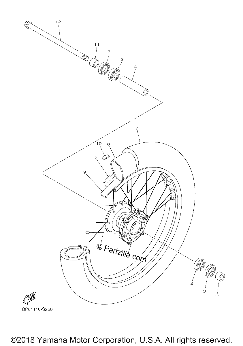 Diagrama de FRONT WHEEL