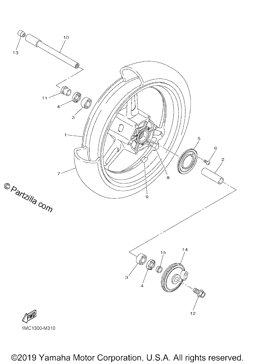 Diagrama de FRONT WHEEL