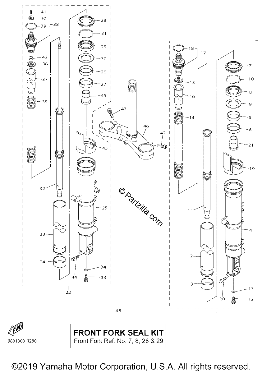 Diagrama de FRONT FORK