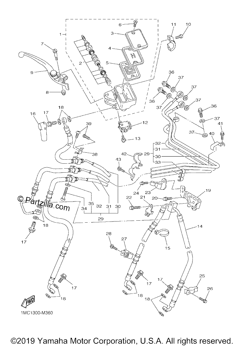 Diagrama de FRONT MASTER CYLINDER