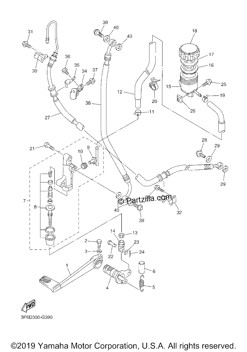 Diagrama de REAR MASTER CYLINDER