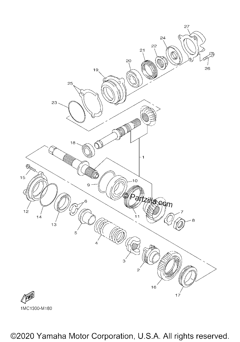 Diagrama de MIDDLE DRIVE GEAR
