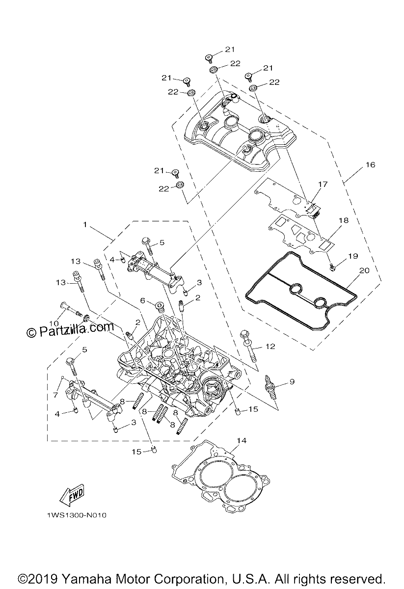 Diagrama de CYLINDER HEAD