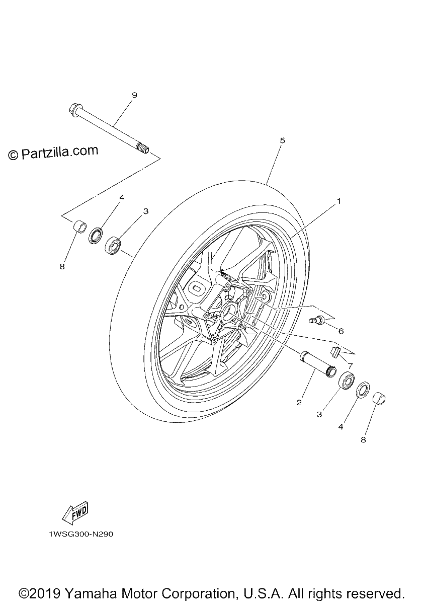 Diagrama de FRONT WHEEL