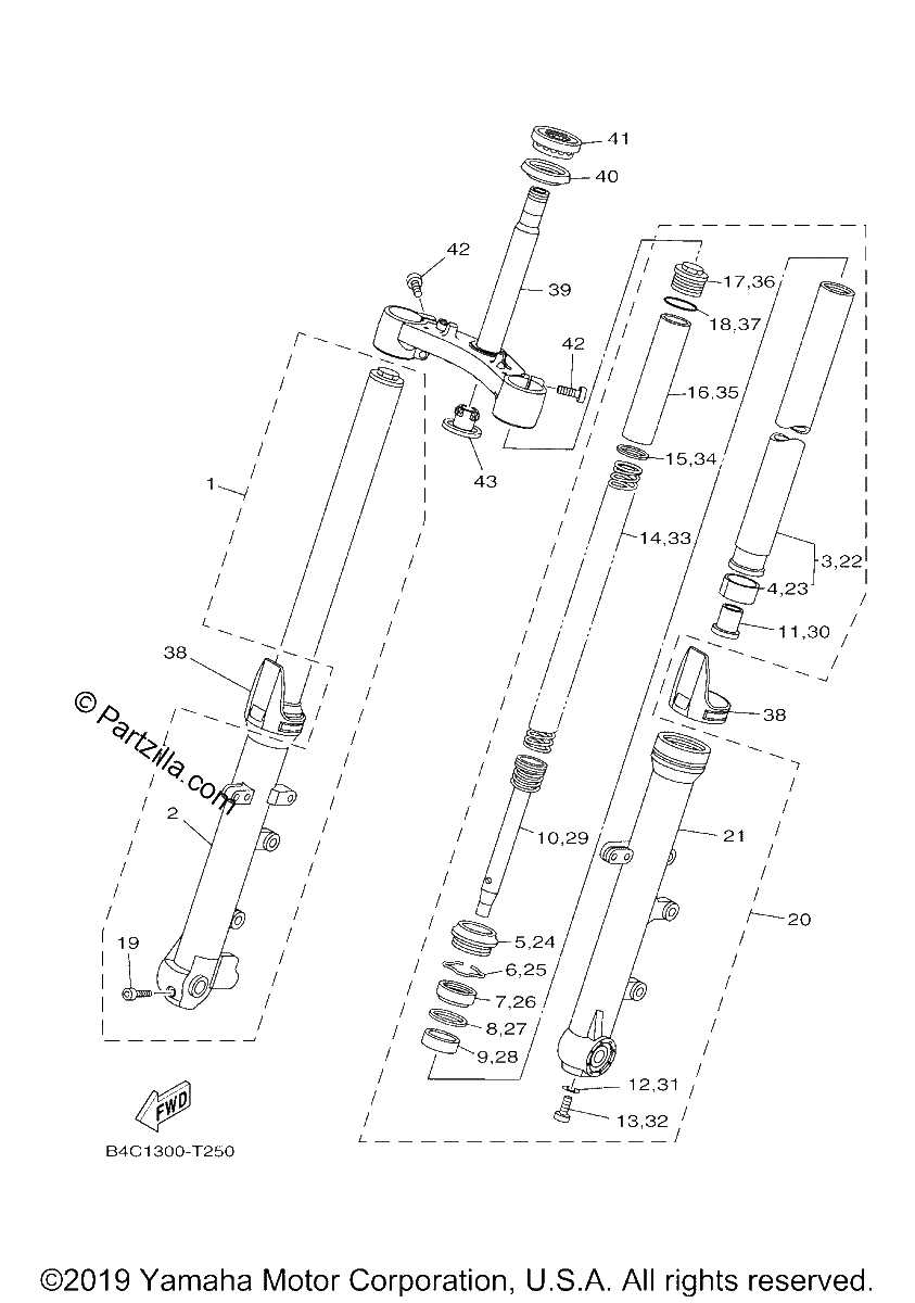 Diagrama de FRONT FORK