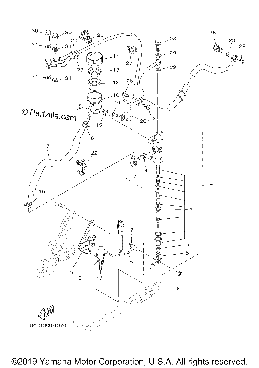 Diagrama de REAR MASTER CYLINDER