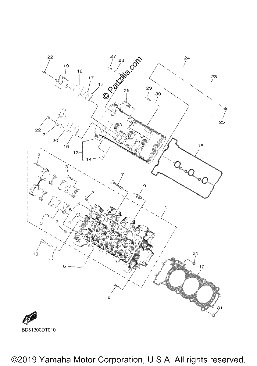 Diagrama de CYLINDER HEAD