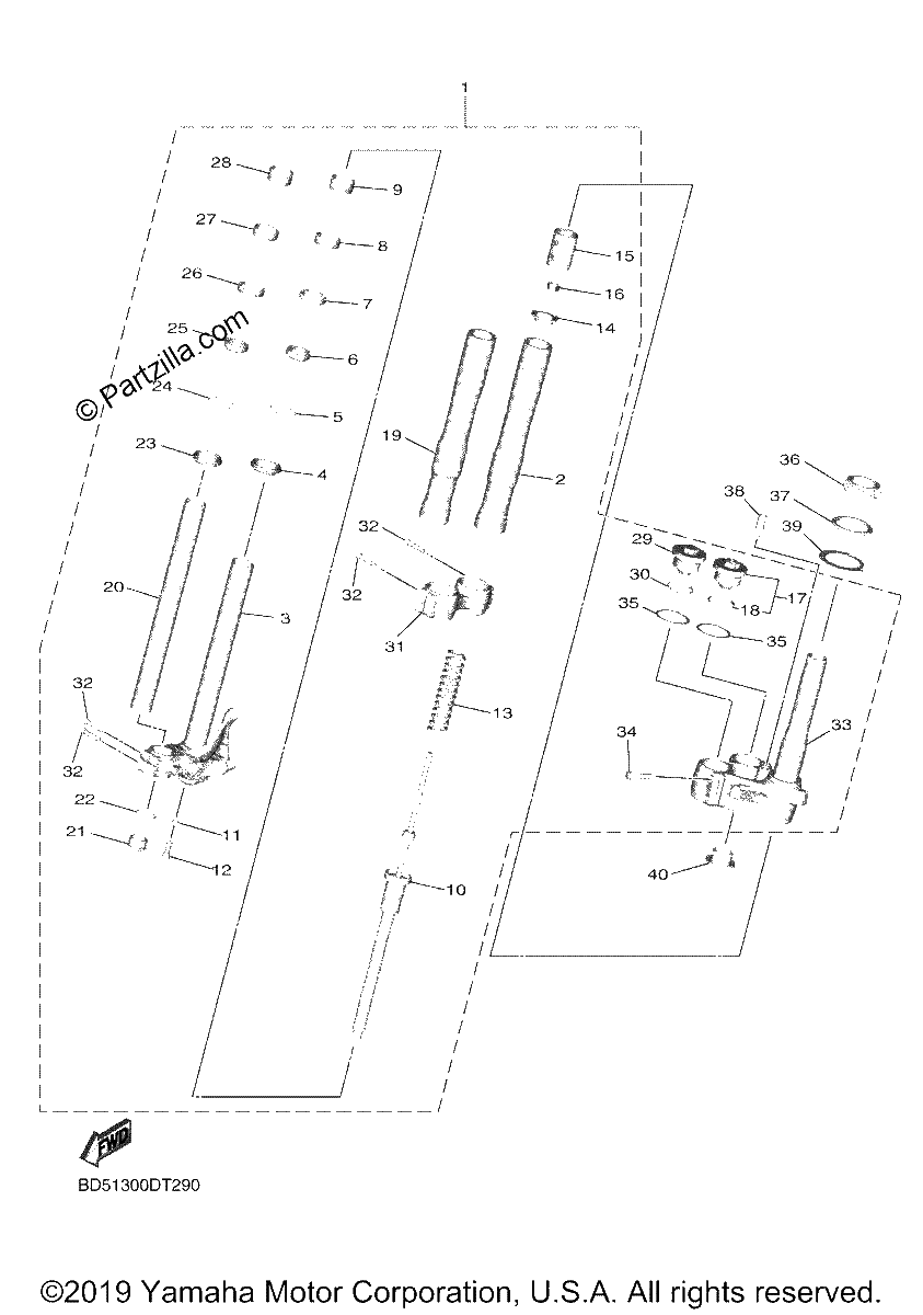 Diagrama de FRONT FORK 2