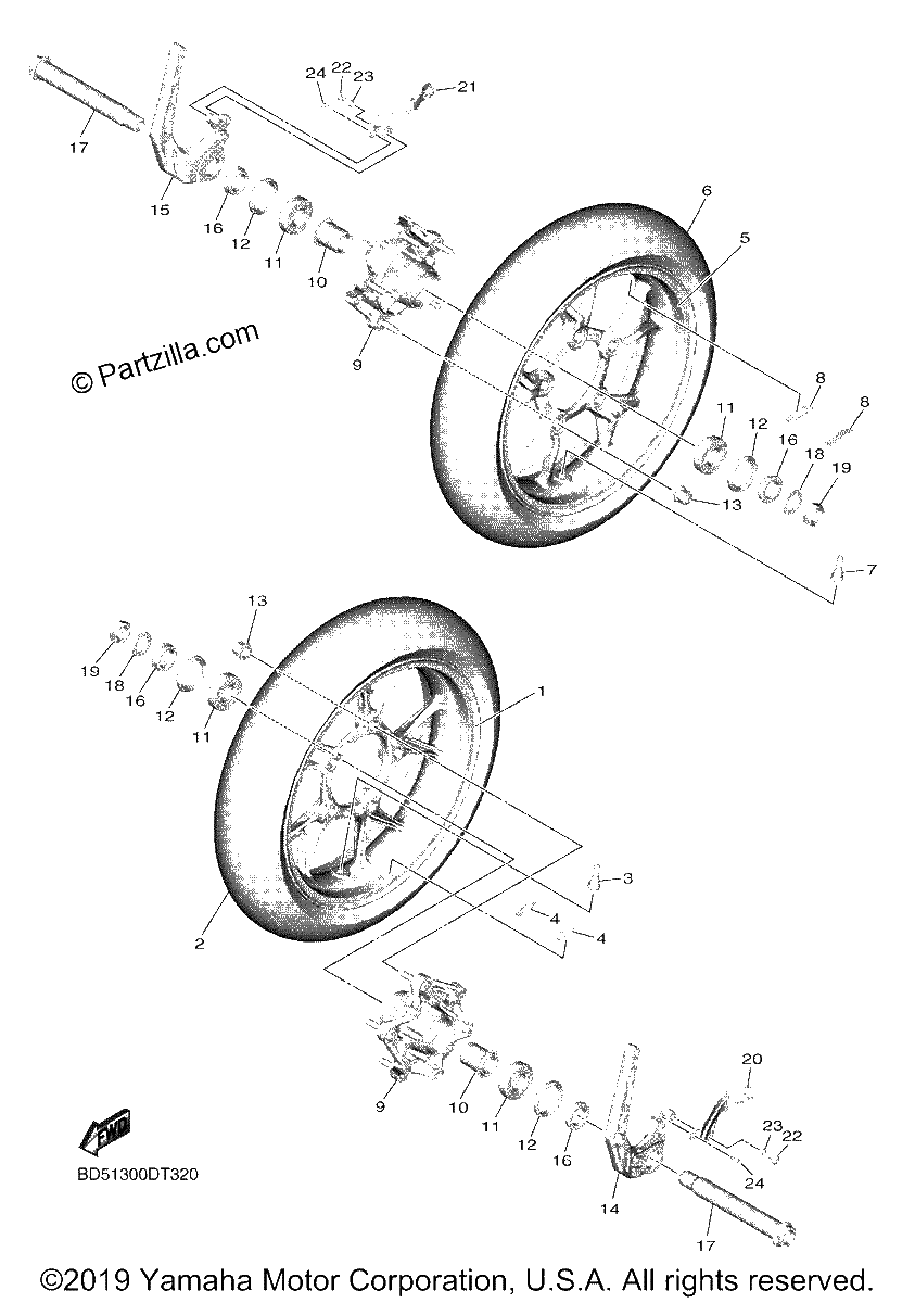 Diagrama de FRONT WHEEL