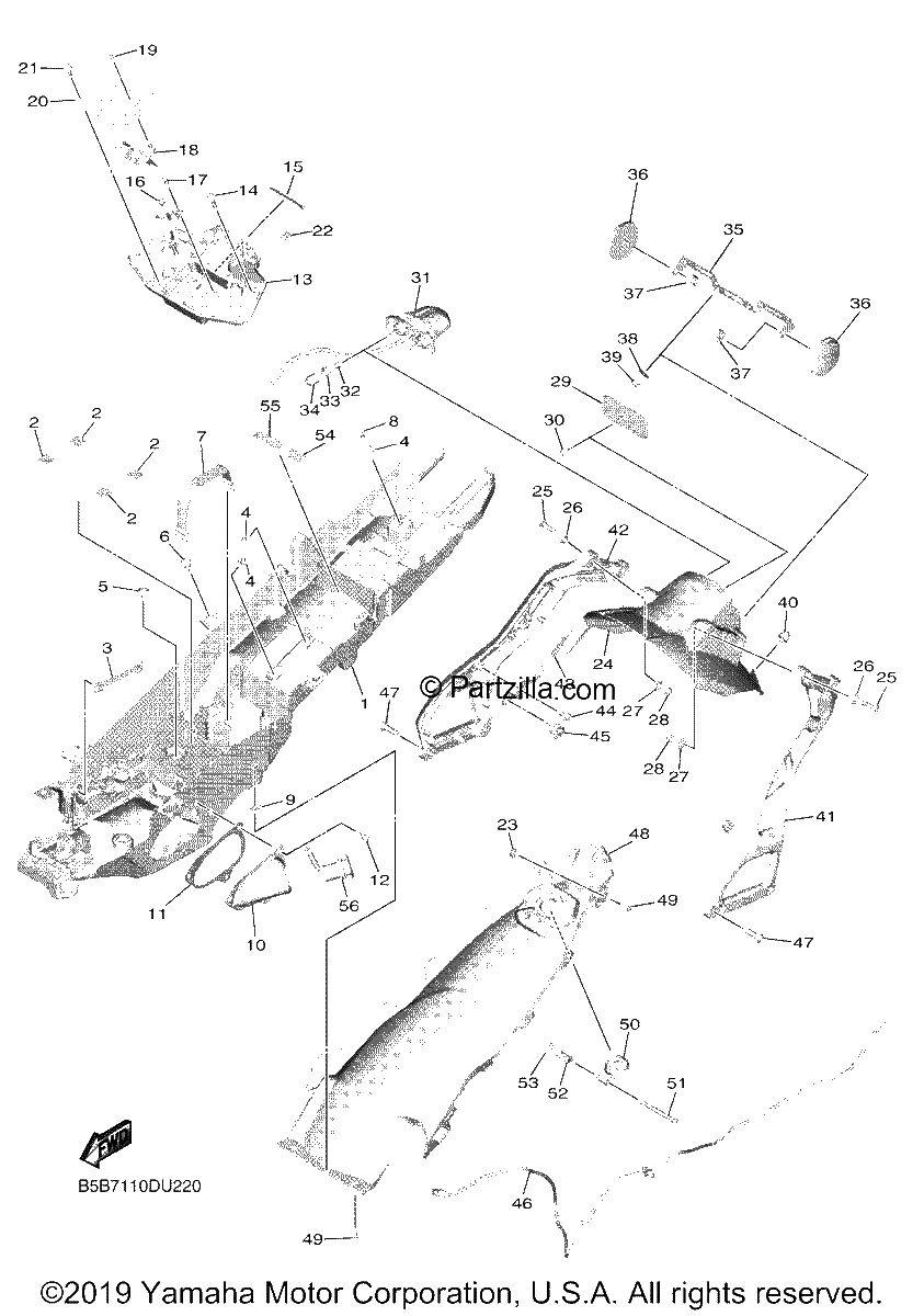 Diagrama de REAR FENDER