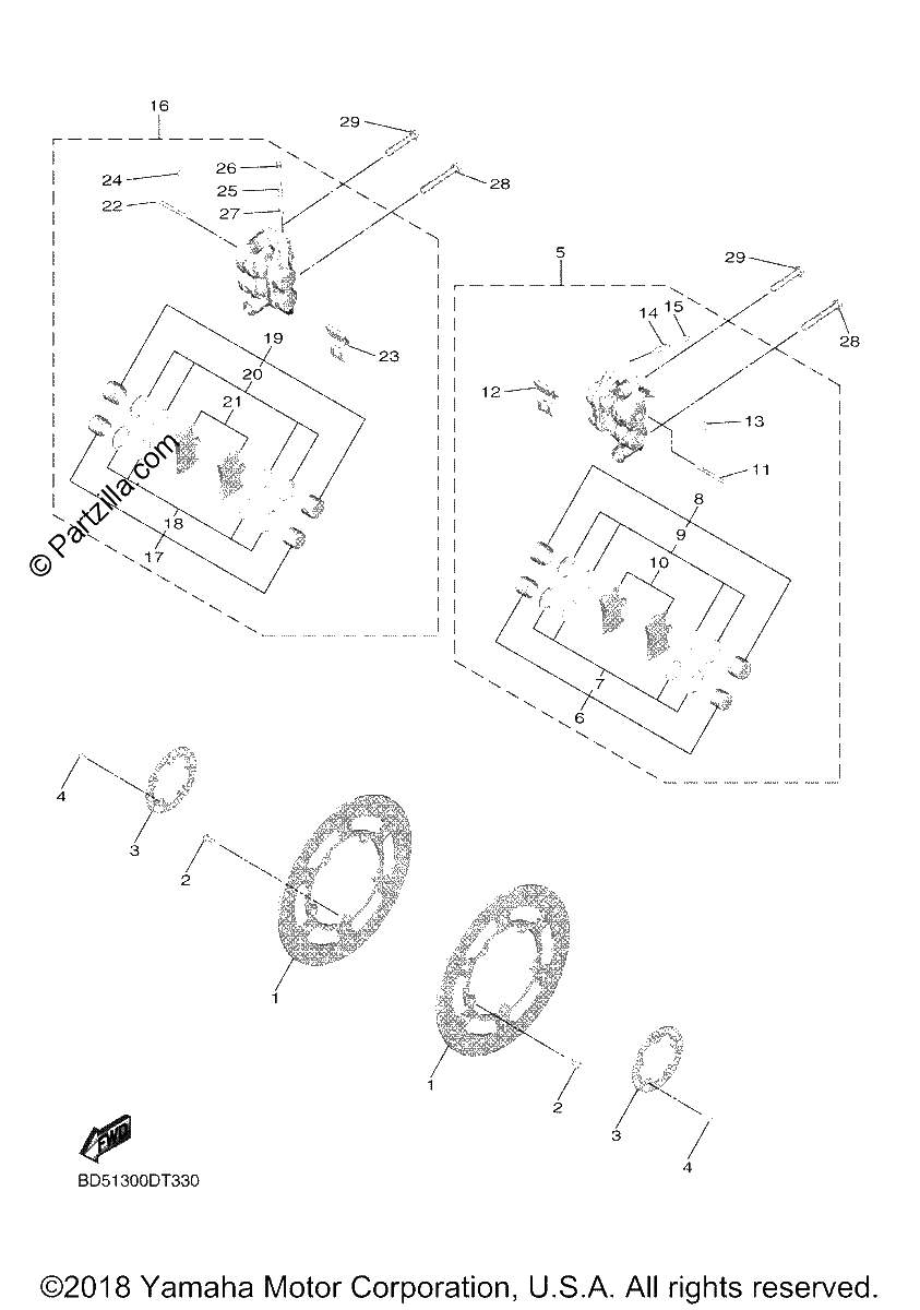 Diagrama de FRONT BRAKE CALIPER