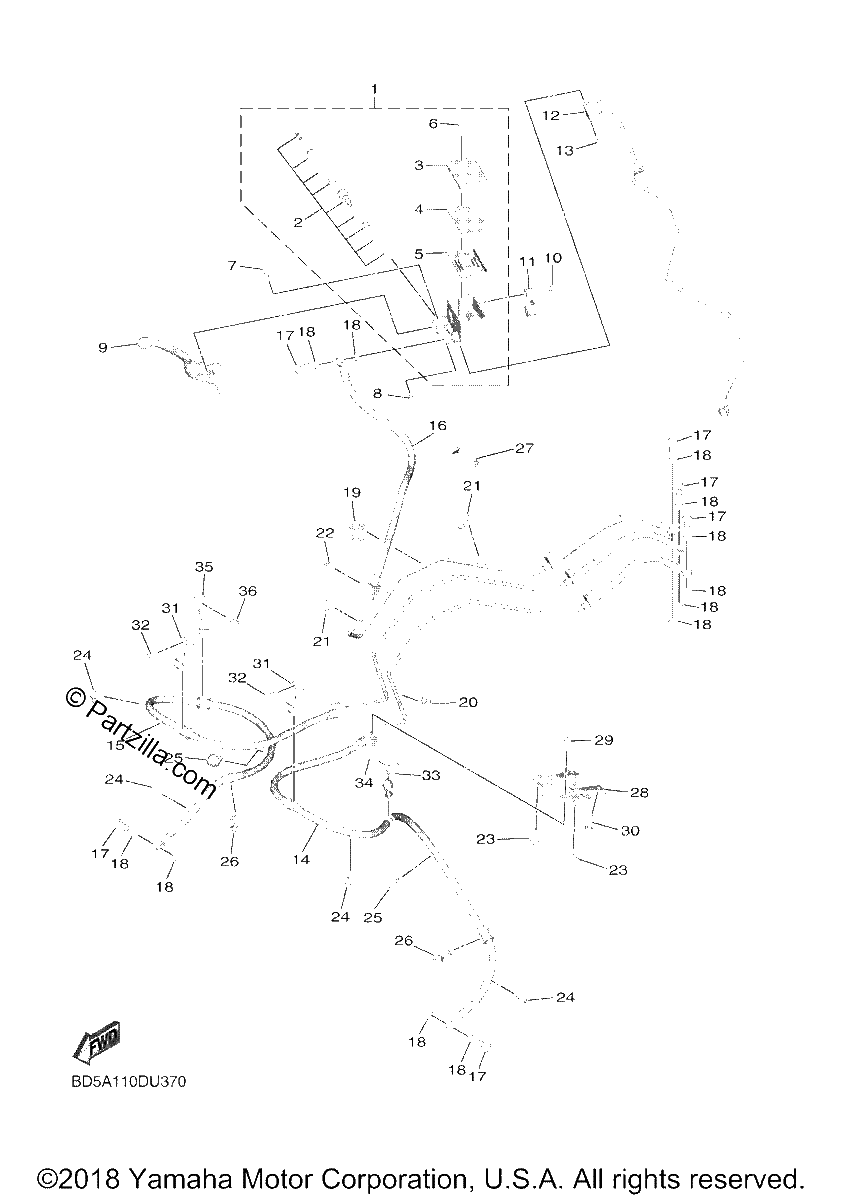 Diagrama de FRONT MASTER CYLINDER