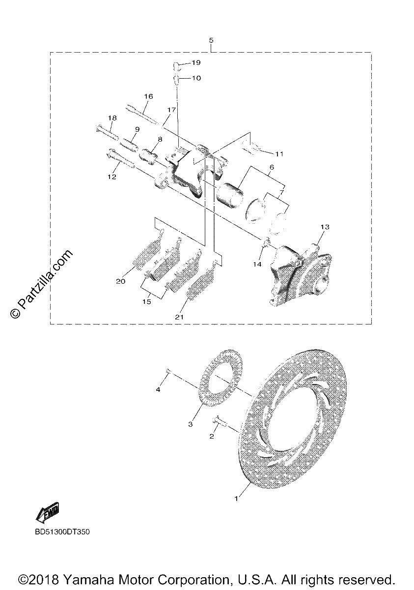 Diagrama de REAR BRAKE CALIPER