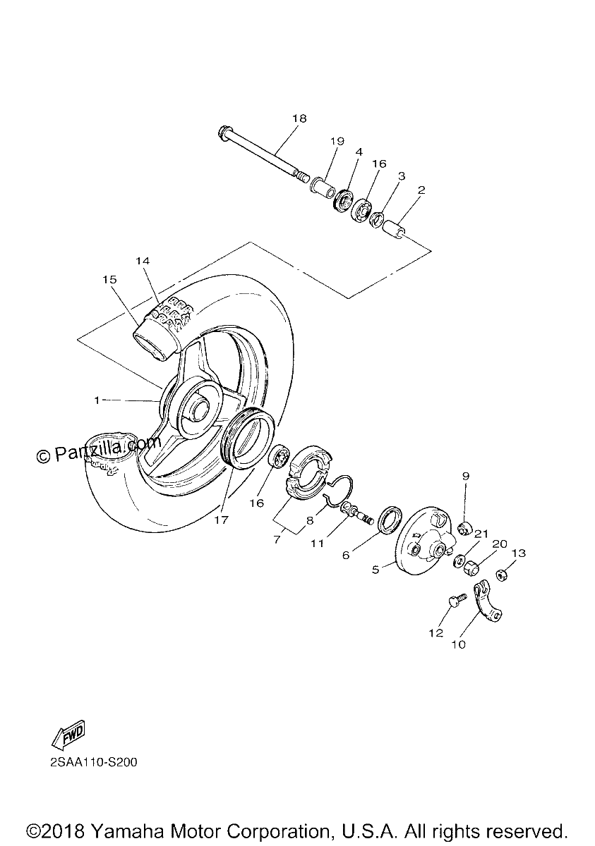 Diagrama de FRONT WHEEL