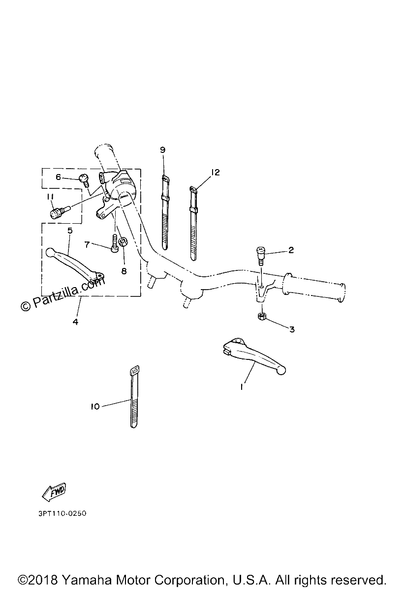 Diagrama de HANDLE SWITCH LEVER