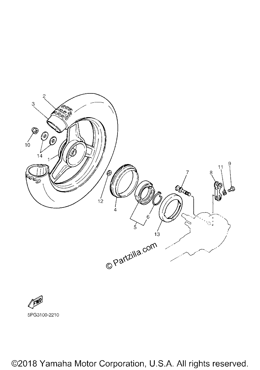 Diagrama de REAR WHEEL