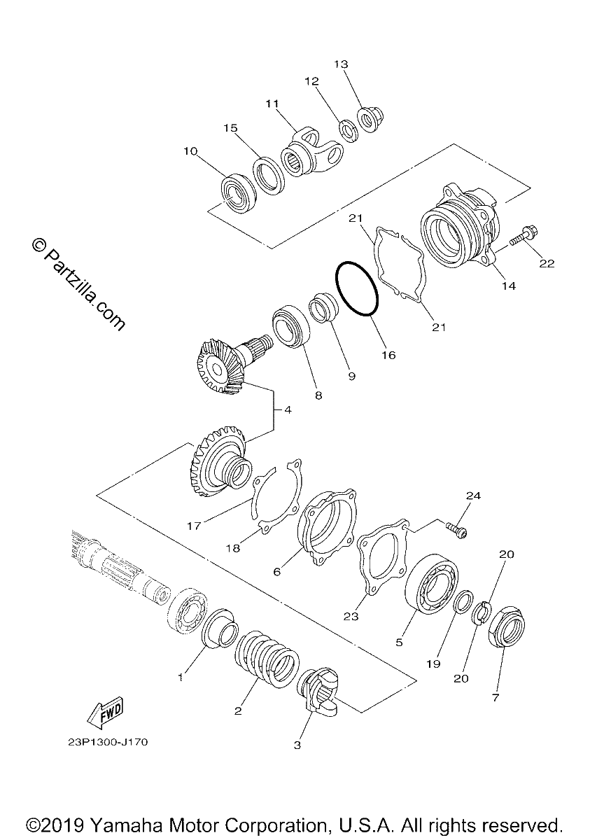 Diagrama de MIDDLE DRIVE GEAR