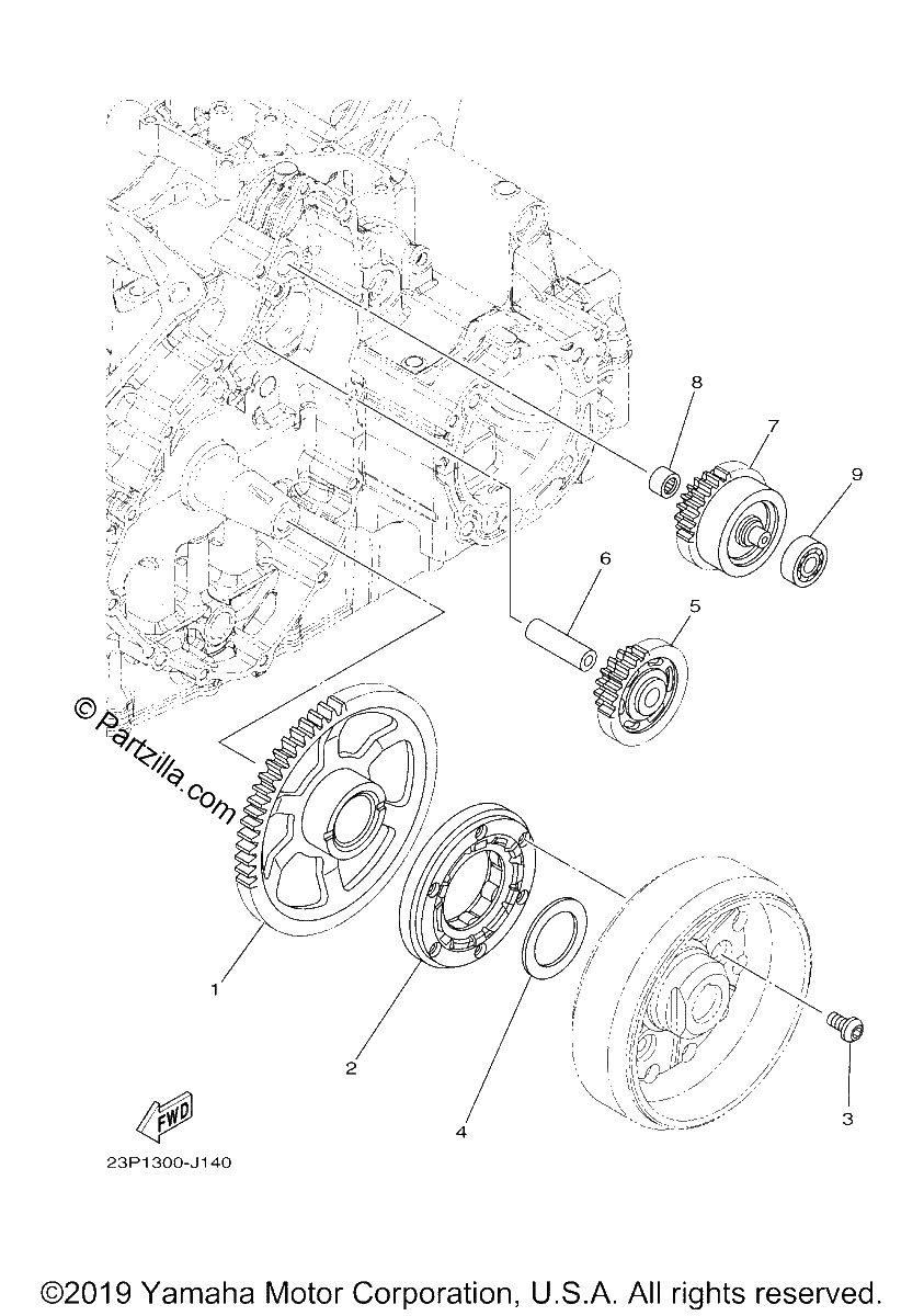 Diagrama de STARTER CLUTCH