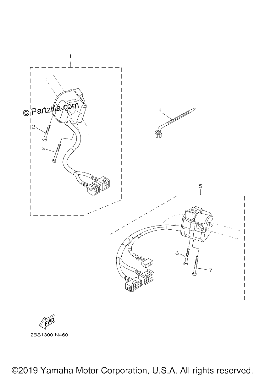 Diagrama de HANDLE SWITCH LEVER