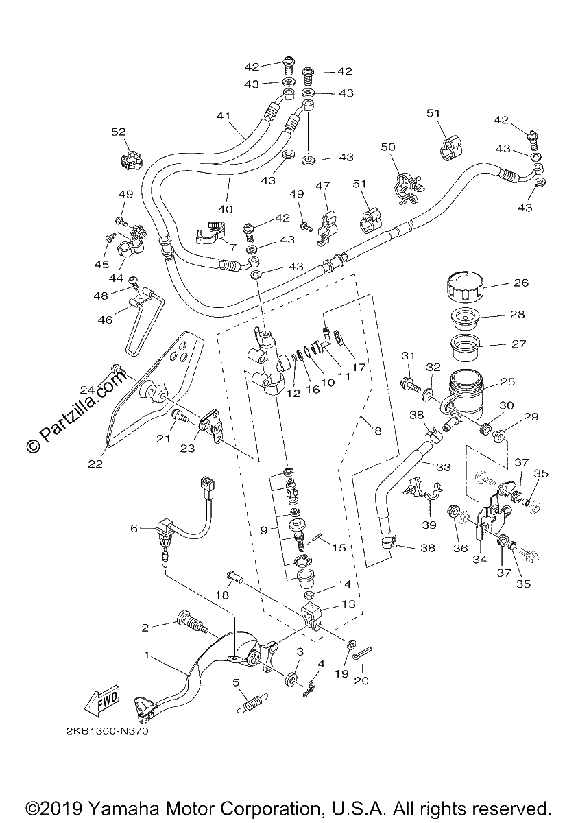 Diagrama de REAR MASTER CYLINDER