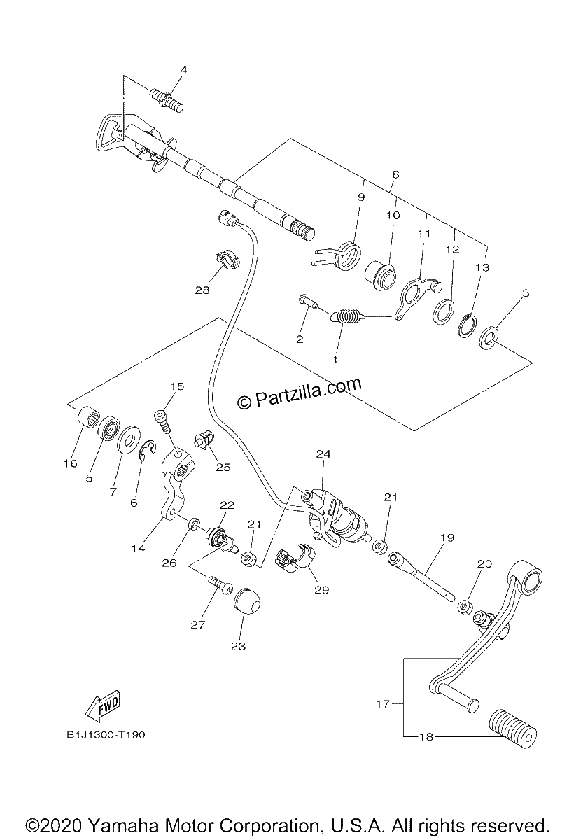 Diagrama de SHIFT SHAFT