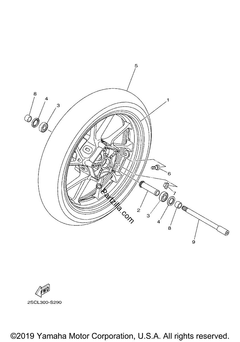 Diagrama de FRONT WHEEL