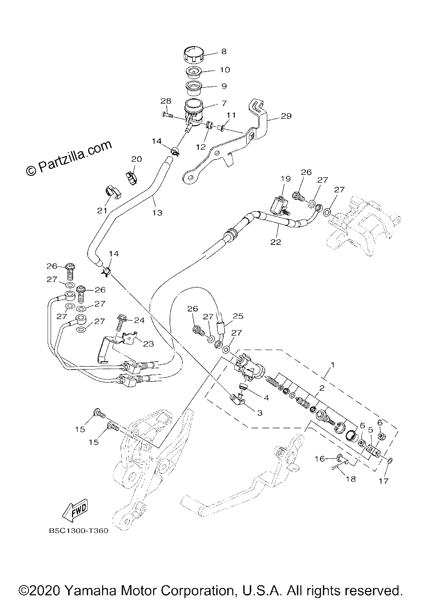 Diagrama de REAR MASTER CYLINDER