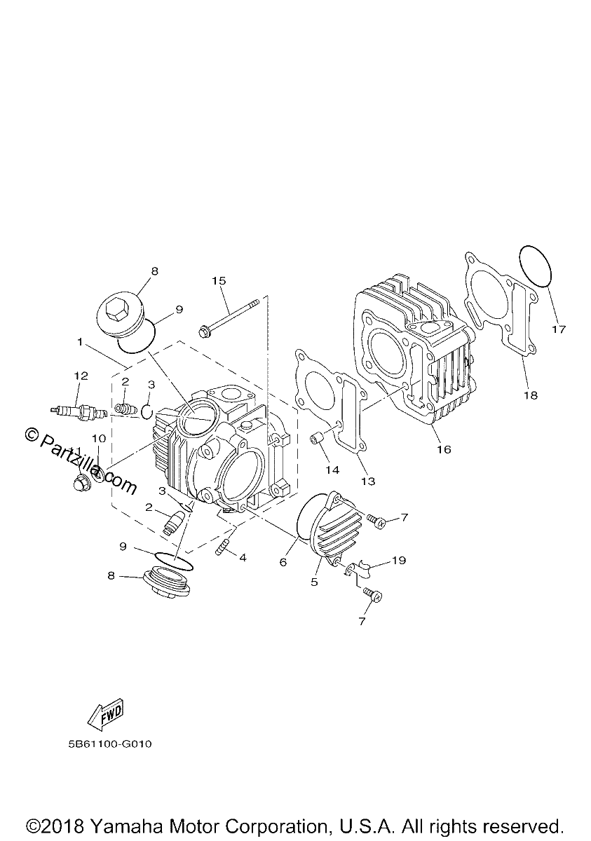 Diagrama de CYLINDER HEAD