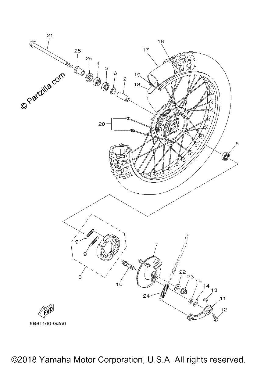 Diagrama de FRONT WHEEL