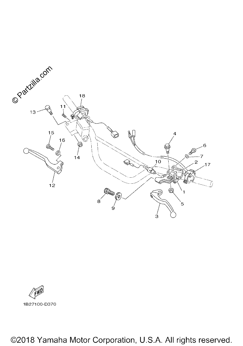 Diagrama de HANDLE SWITCH LEVER